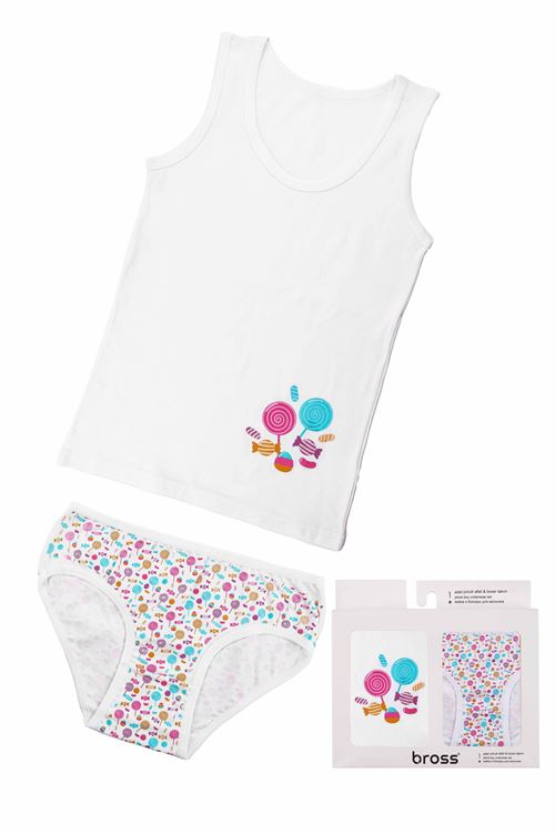 Girls Candy Vest Slip Pack Powder 6