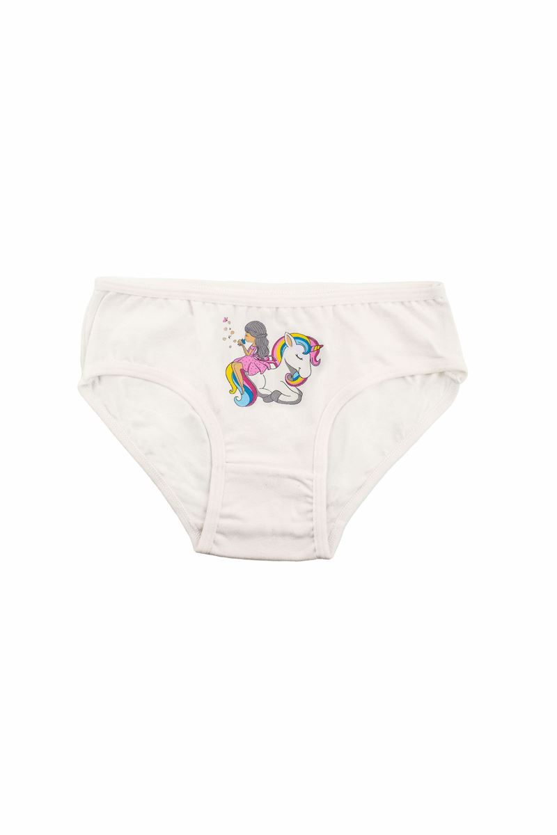 BROSS GIRLS' UNICORN VEST SLIP PACK POWDER ECRU