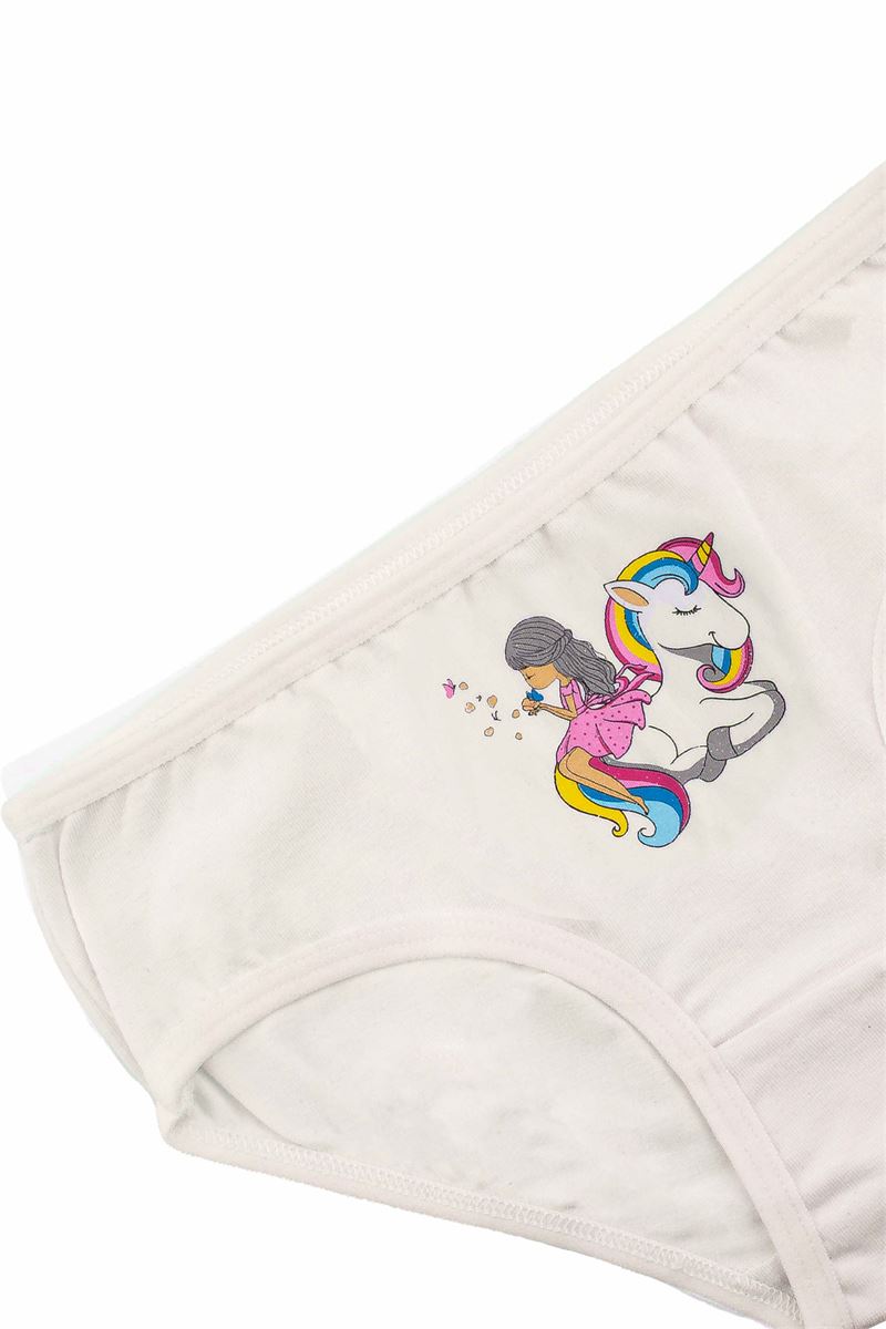 BROSS GIRLS' UNICORN VEST SLIP PACK POWDER ECRU