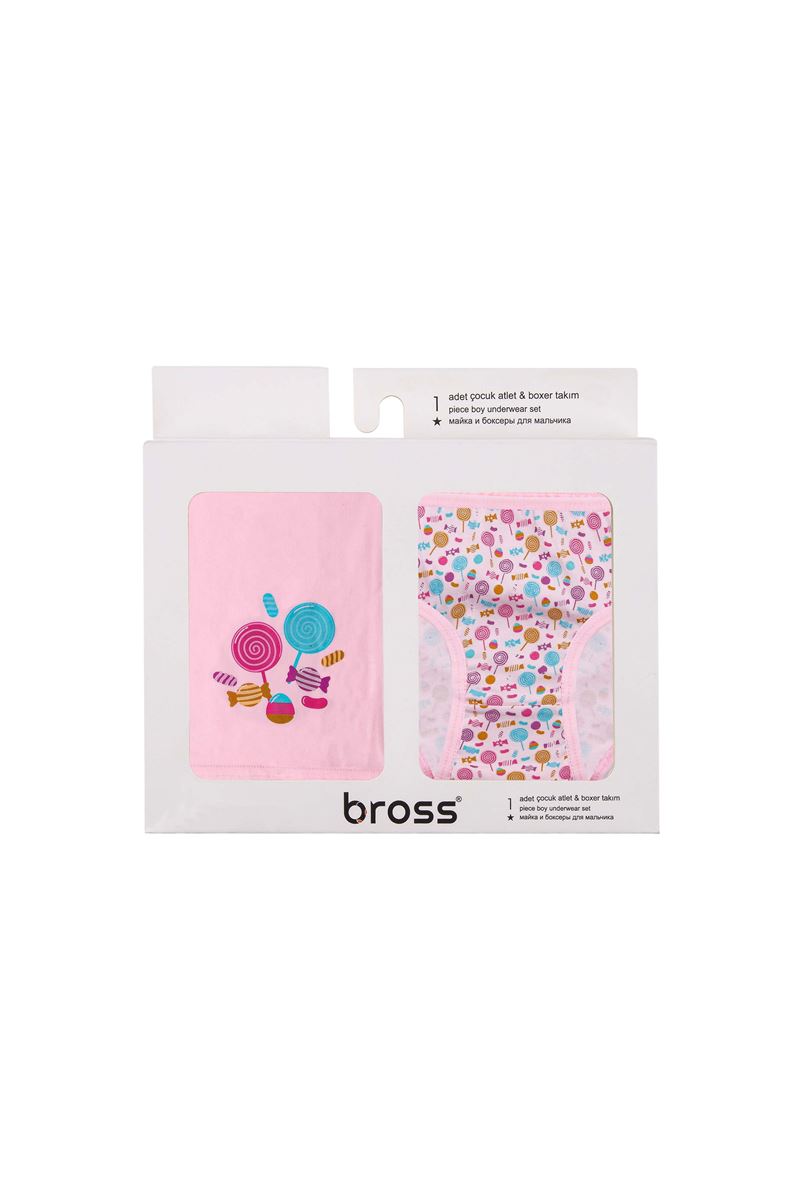 BROSS GIRLS CANDY VEST SLIP PACK POWDER