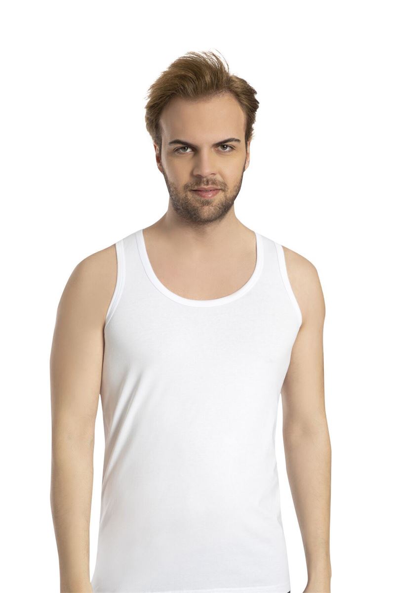 BROSS MEN LYCRA VEST WHITE