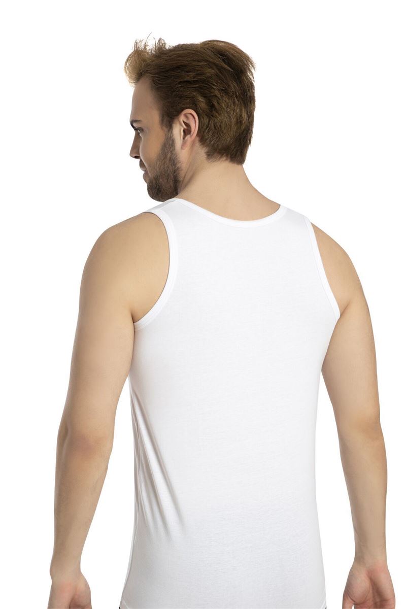 BROSS MEN LYCRA VEST WHITE