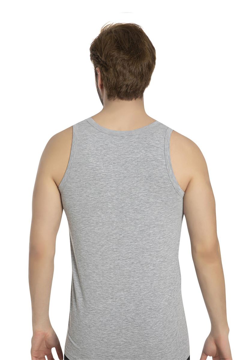 BROSS MEN LYCRA VEST GRAY MELANGE