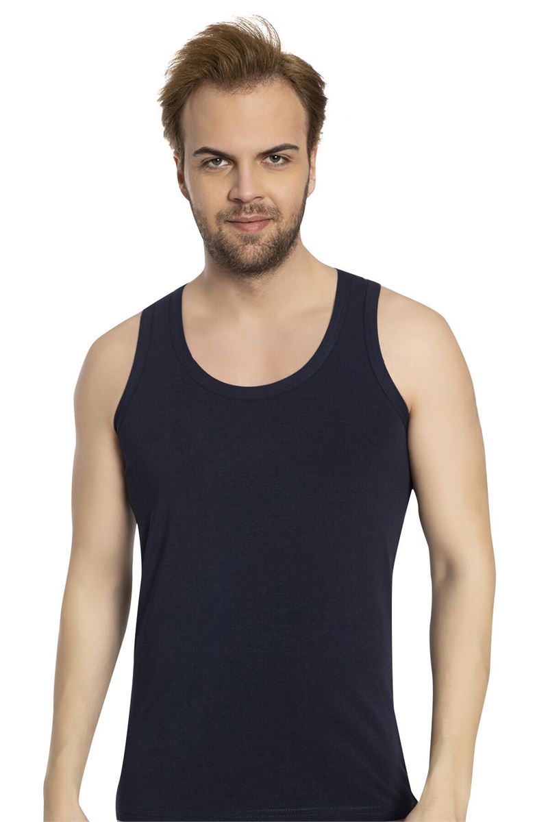 BROSS MEN LYCRA VEST NAVY BLUE