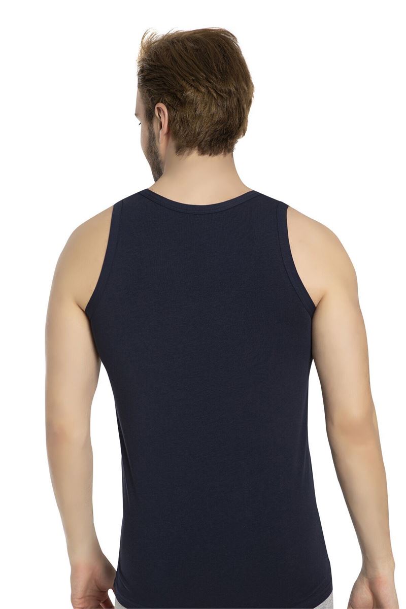 BROSS MEN LYCRA VEST NAVY BLUE