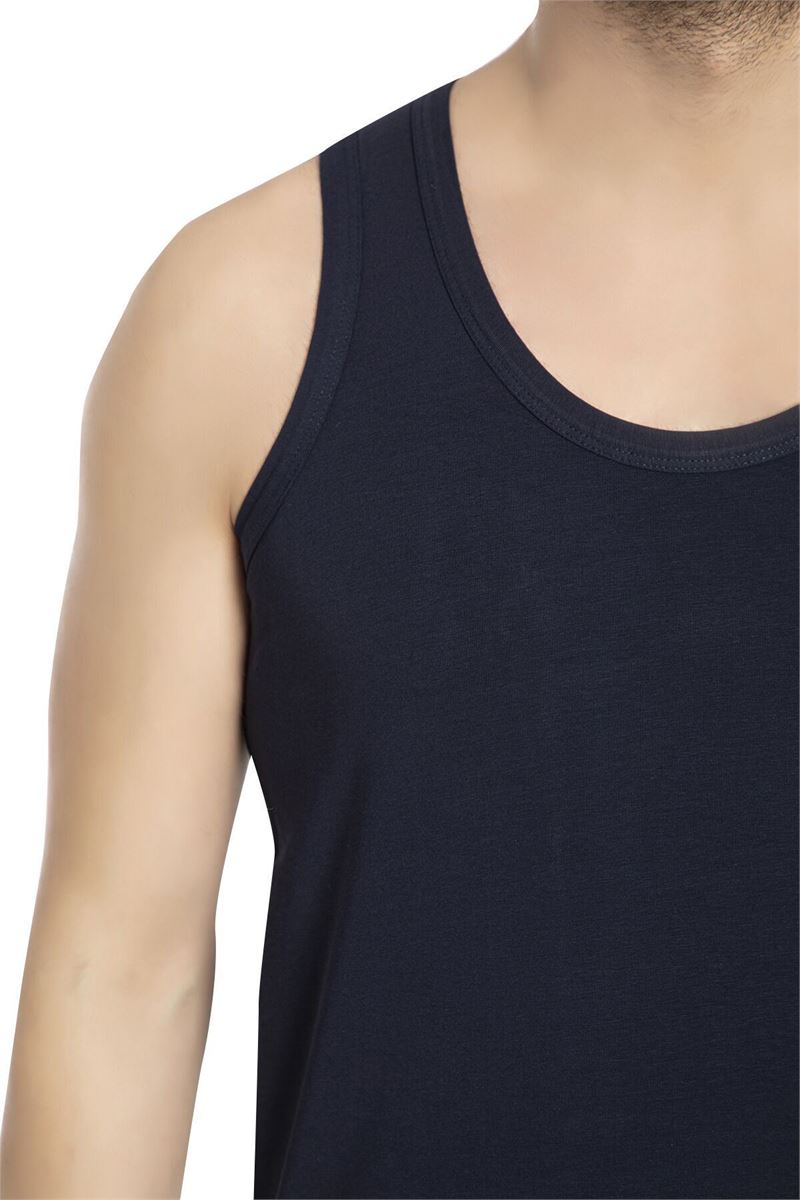 BROSS MEN LYCRA VEST NAVY BLUE