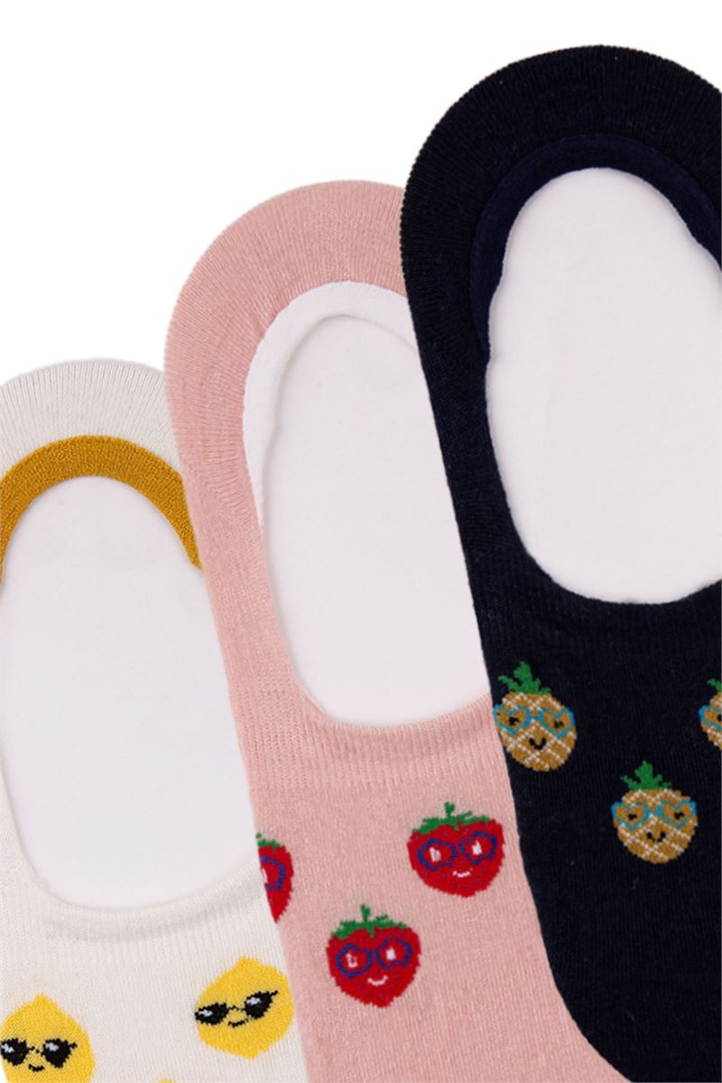 BROSS WOMEN FRUIT NO-SHOW SOCKS ASORTY