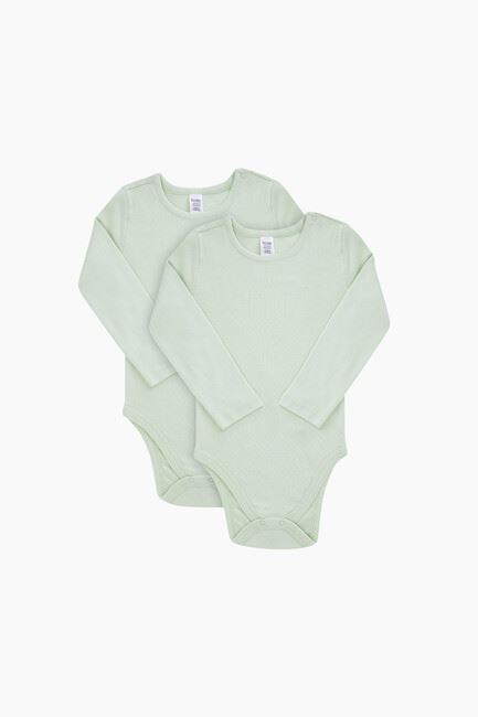 BROSS ORGANIC LONG SLEEVE BABIES  BODY WITH SNAP CROTCH 