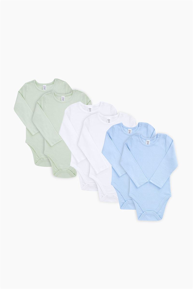 BROSS ORGANIC LONG SLEEVE BABIES  BODY WITH SNAP CROTCH 