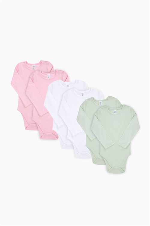 Organic Long Sleeve Babies  Body With Snap Crotch 6