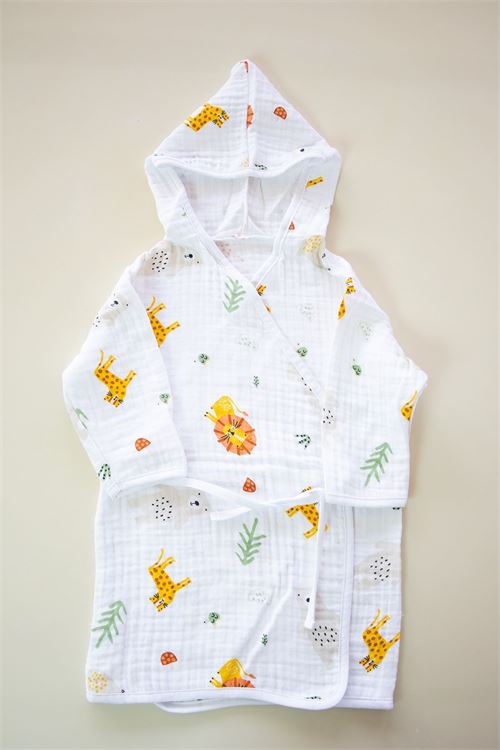 Bross 4 Layers Muslin Kids Bathrobe 3