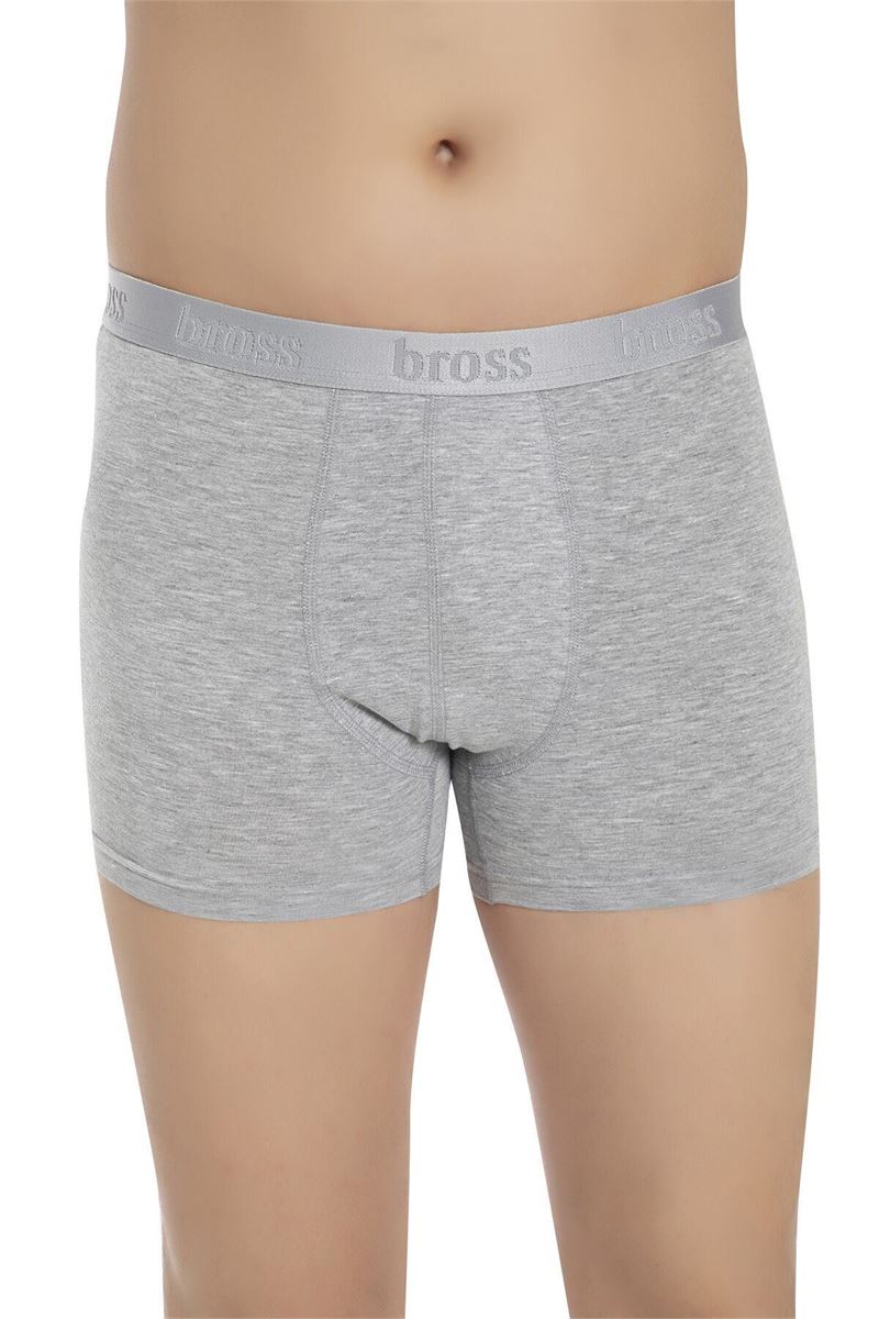 BROSS MEN LYCRA BOXER GRAY MELANGE