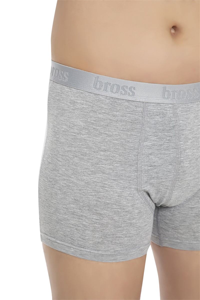 BROSS MEN LYCRA BOXER GRAY MELANGE