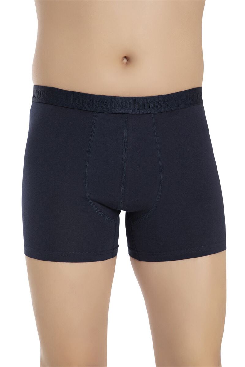 BROSS MEN LYCRA BOXER NAVY BLUE