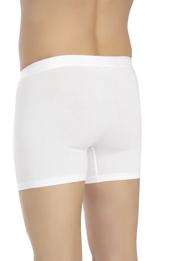 BROSS MEN LYCRA BAMBOO BOXER WHITE