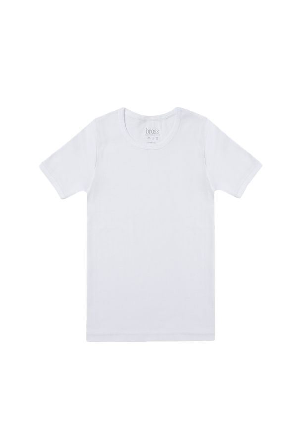 BROSS BOYS CREW-NECK T-SHIRT WHITE