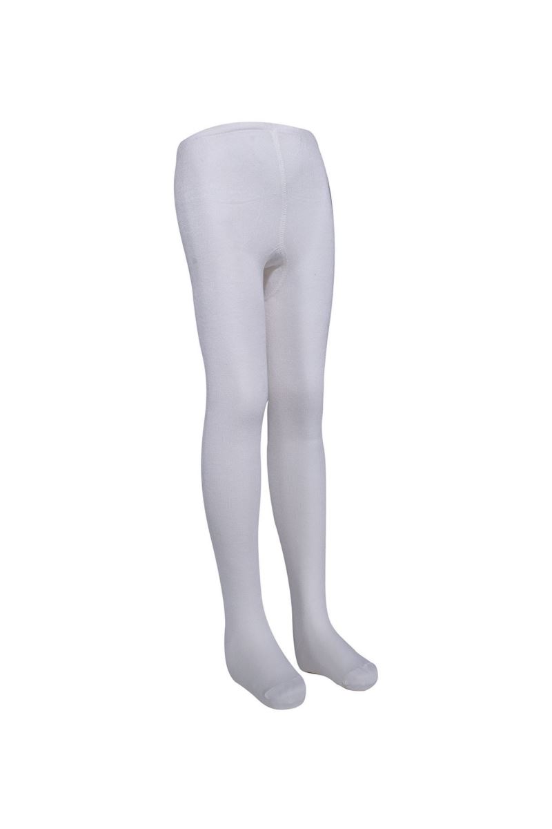 BROSS SIMPLE BAMBOO KIDS  TIGHTS WHITE