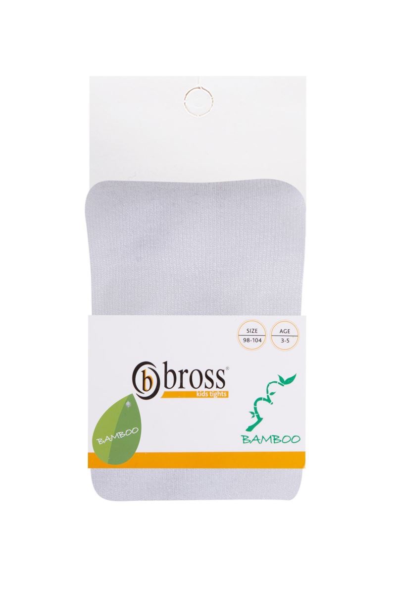 BROSS SIMPLE BAMBOO KIDS  TIGHTS WHITE