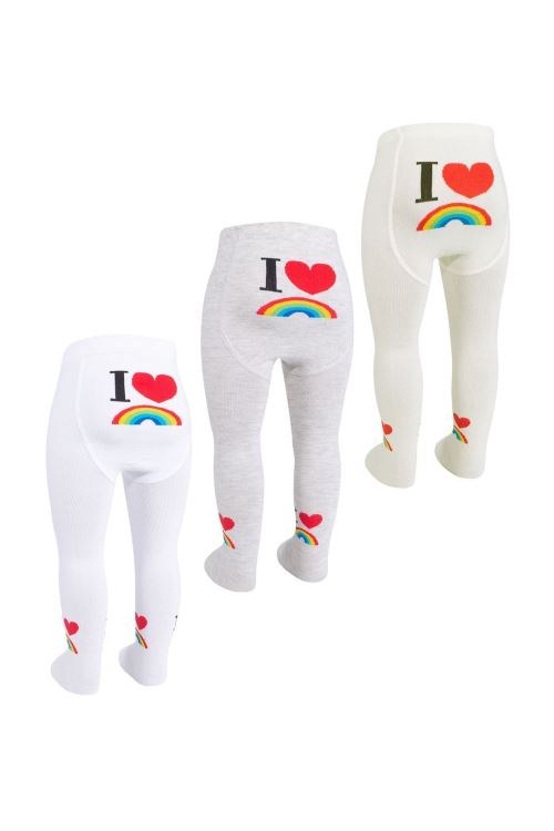 Rainbow Patterned Baby Girls  Tights 6