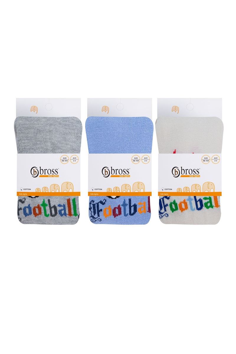 BROSS FOOTBALL PATTERNED BOYS  TIGHTS ASORTY