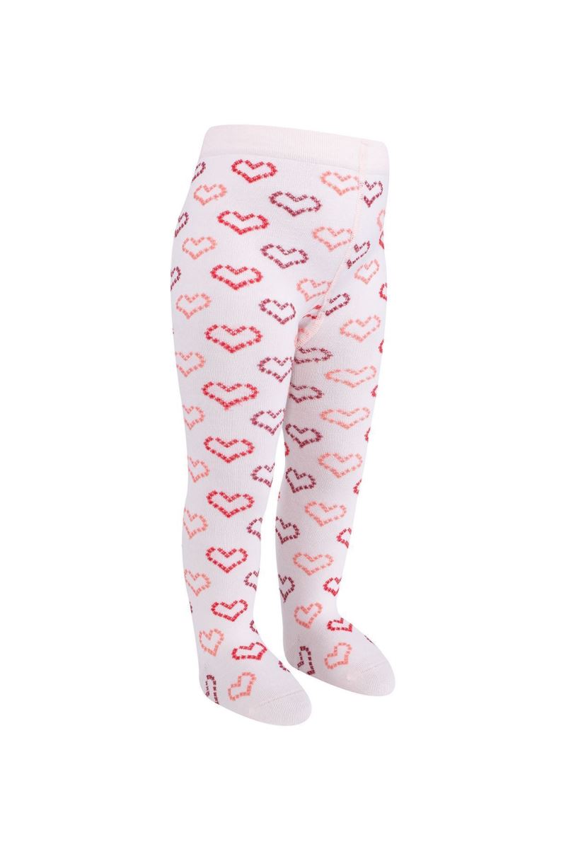 BROSS HEART EMBOSSED PATTERNED BABY GIRLS  TIGHTS ASORTY