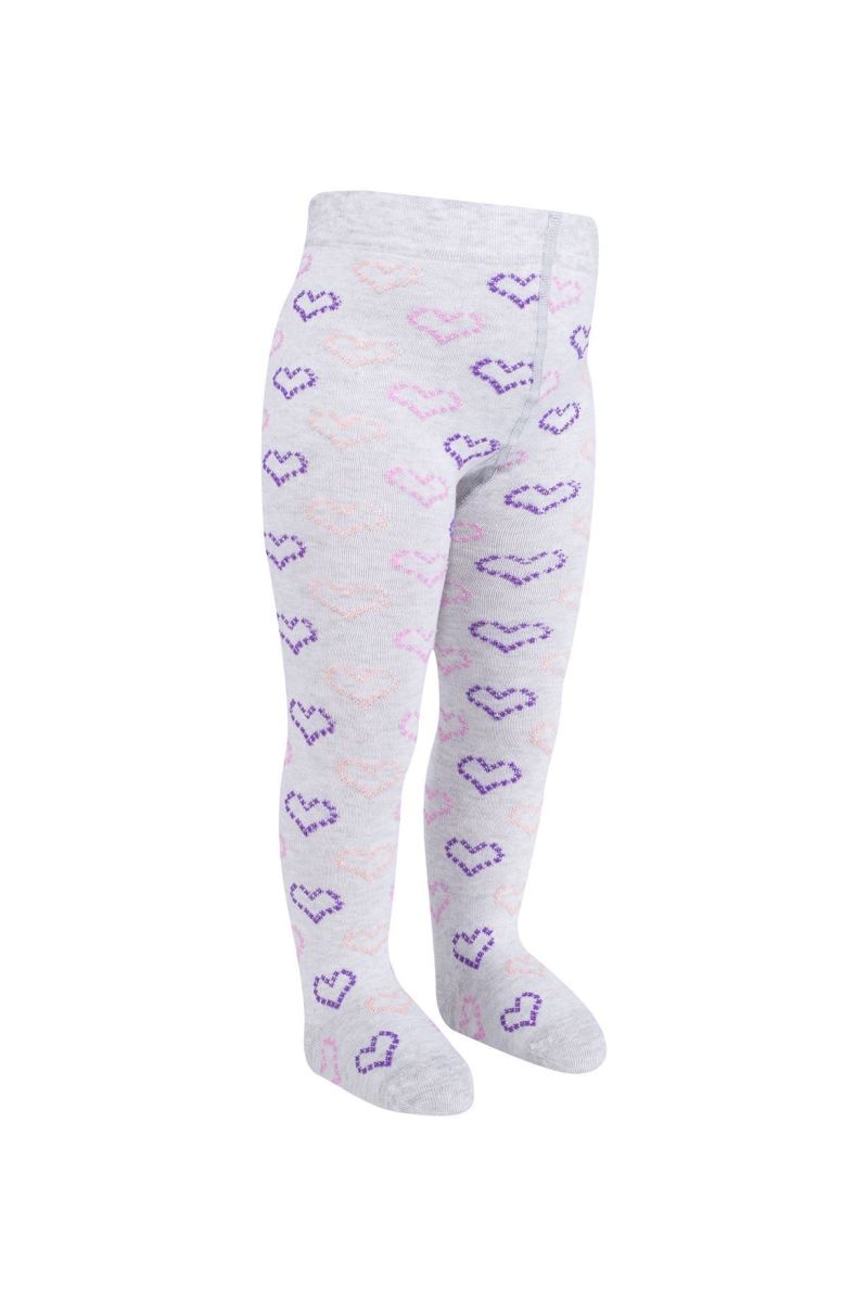 BROSS HEART EMBOSSED PATTERNED BABY GIRLS  TIGHTS ASORTY