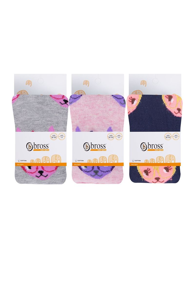 BROSS CAT PATTERNED GIRLS  TIGHTS ASORTY