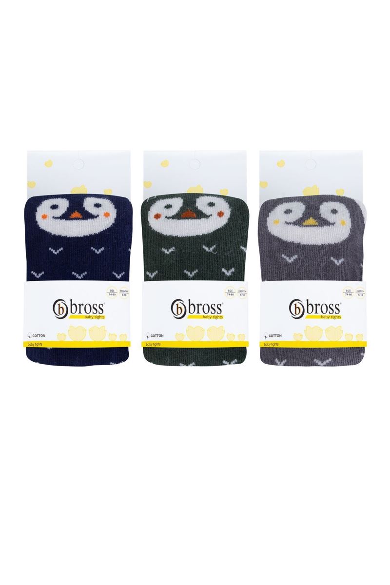 BROSS PENGUIN PATTERNED BABY BOYS  TIGHTS ASORTY