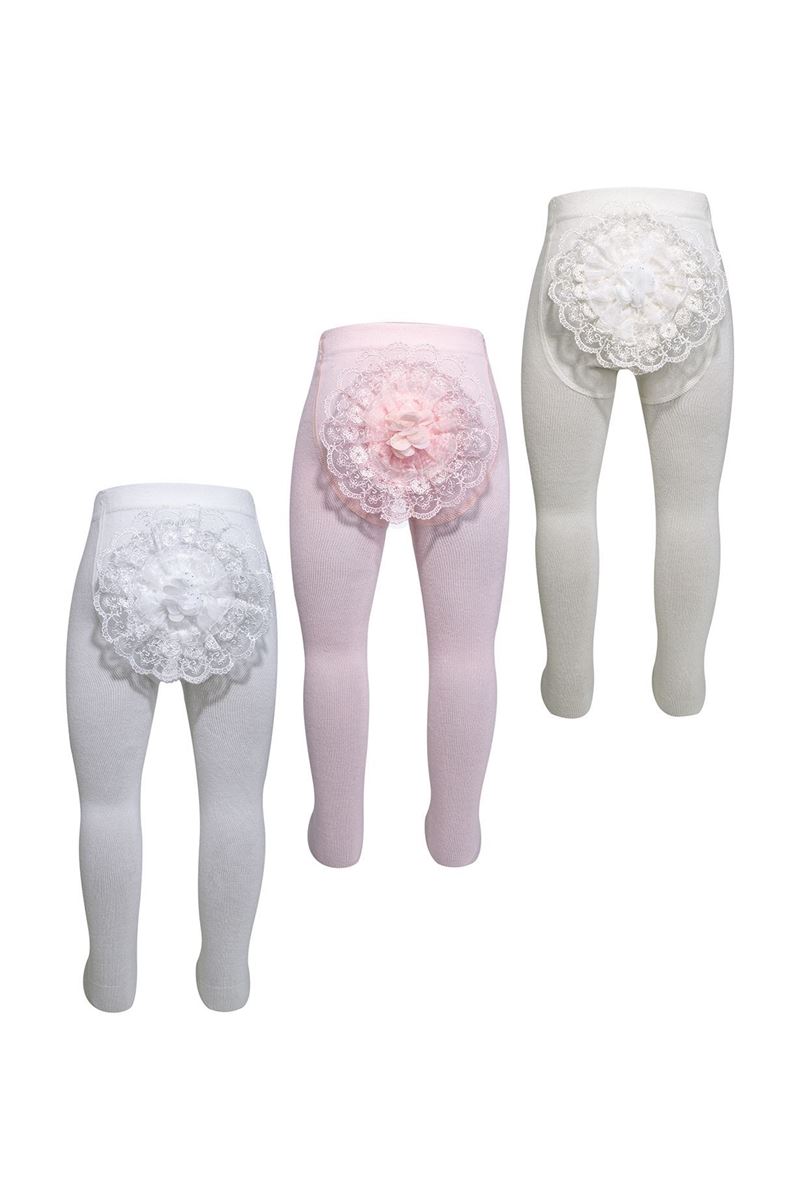 BROSS LACEY BOTTOM BABY GIRLS  TIGHTS ASORTY