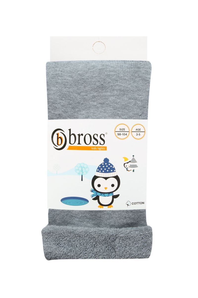 BROSS SIMPLE KIDS  TERRY LEGGING GRAY MELANGE