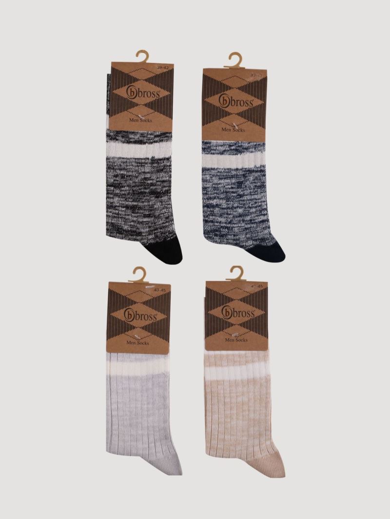 BROSS RING PATTERNED MEN S SOCKS ASORTY