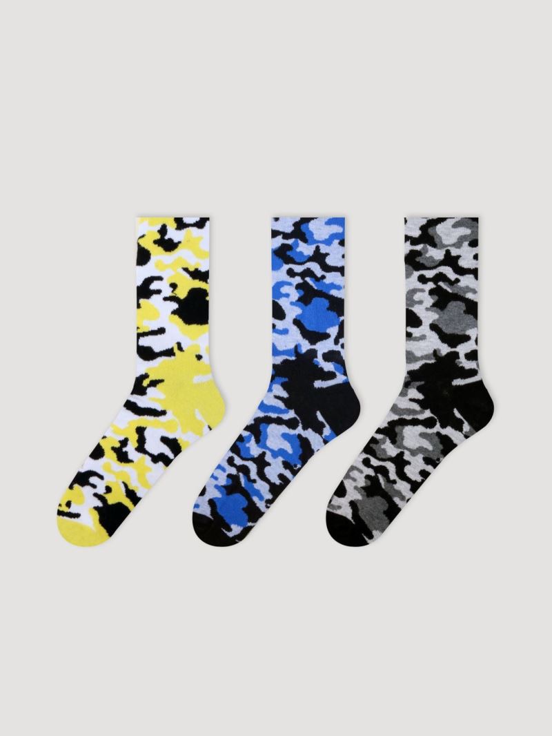 BROSS CAMOUFLAGE PATTERNED MEN S SOCKS ASORTY