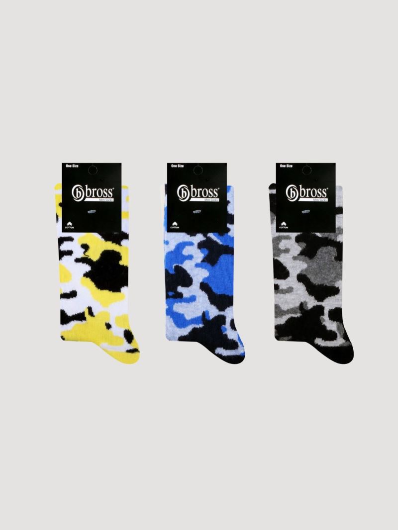 BROSS CAMOUFLAGE PATTERNED MEN S SOCKS ASORTY