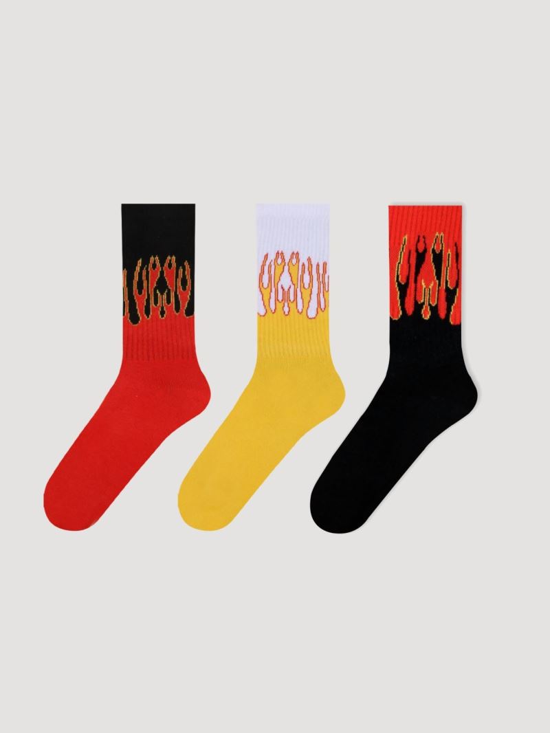 BROSS FLAME PATTERNED MEN S SOCKS ASORTY