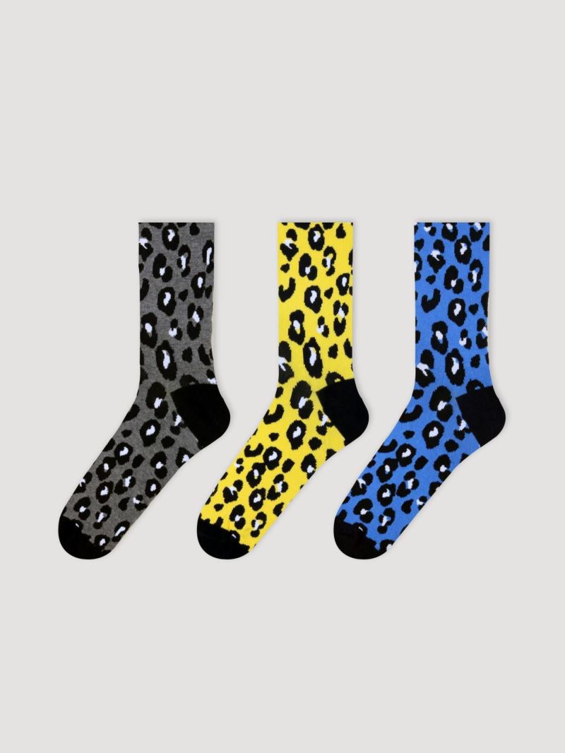 BROSS LEOPARD PATTERNED MEN S SOCKS ASORTY