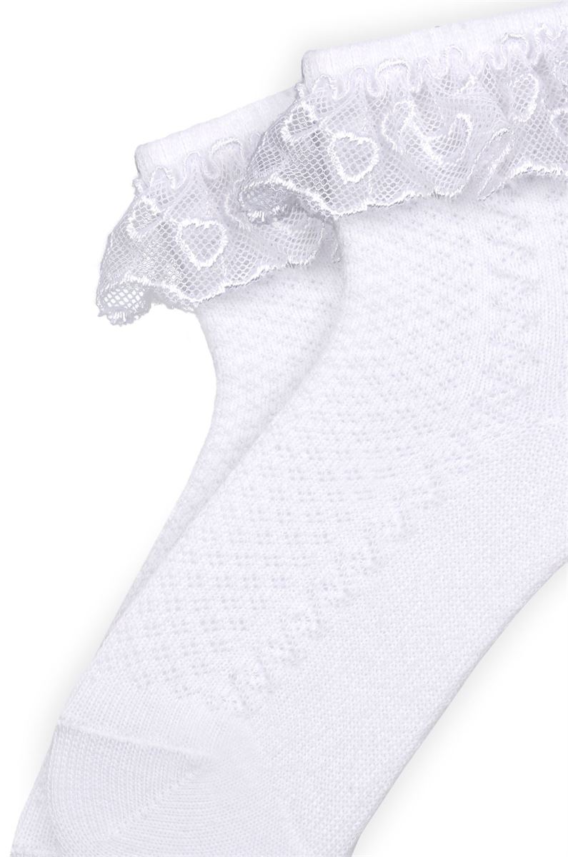 BROSS LACEY EMBOSSED PATTERNED BABY GIRLS  SOCKS ASORTY