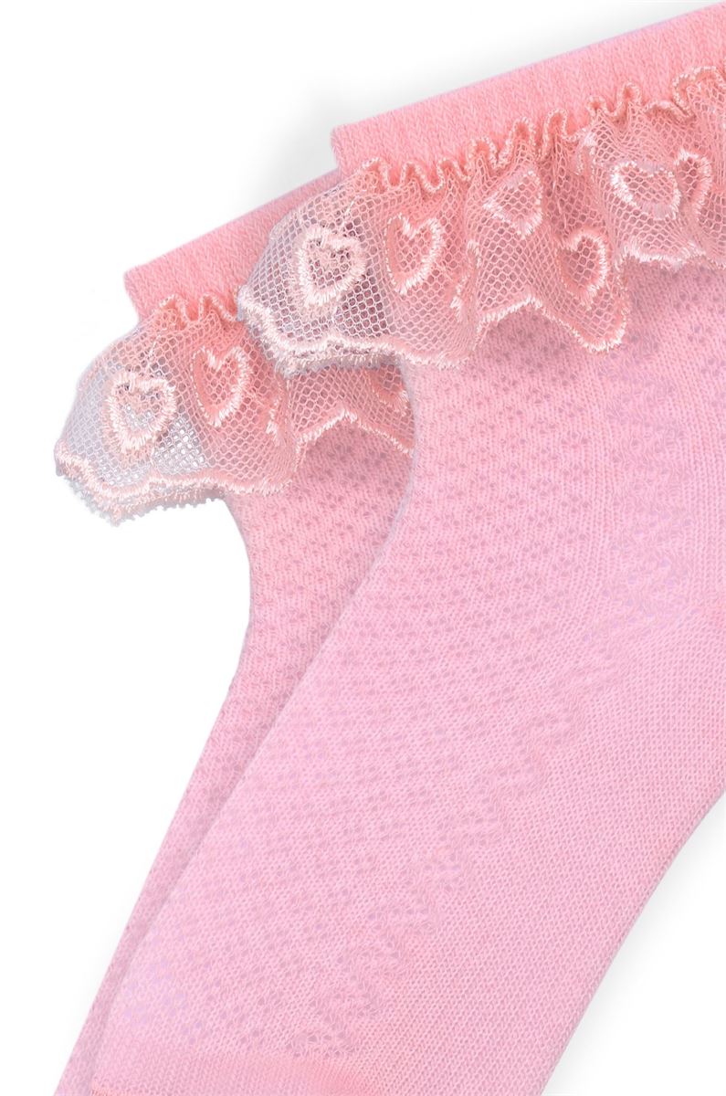 BROSS LACEY EMBOSSED PATTERNED BABY GIRLS  SOCKS ASORTY