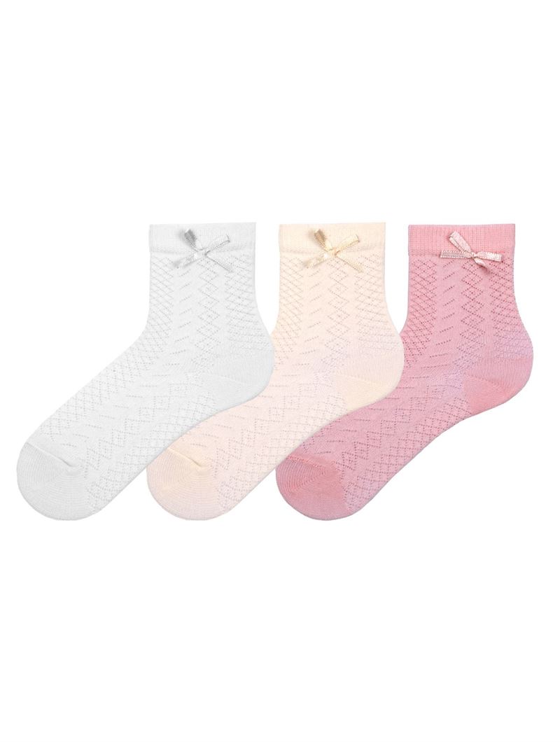 BROSS BABY GIRLS SOCKS WITH BOWTIE ASORTY