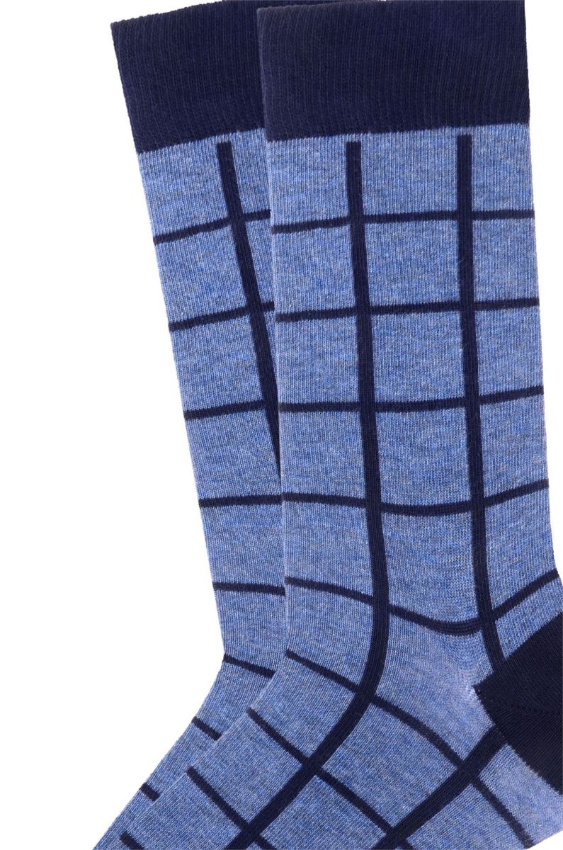 BROSS CHECKED LINE PATTERNED MEN S SOCKS ASORTY