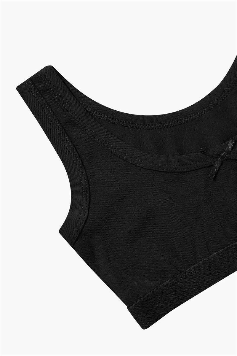 BROSS GIRLS LYCRA BOWTIE BUSTIER BLACK