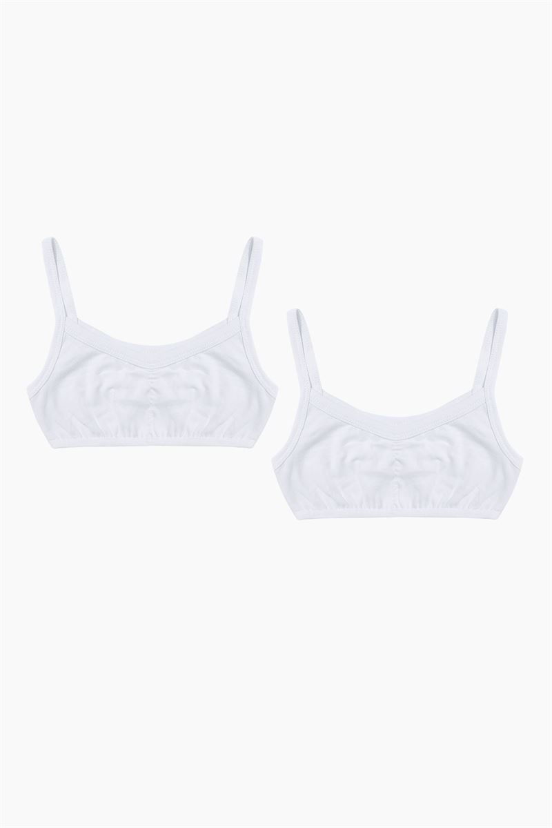 BROSS GIRLS LYCRA BUSTIER WHITE