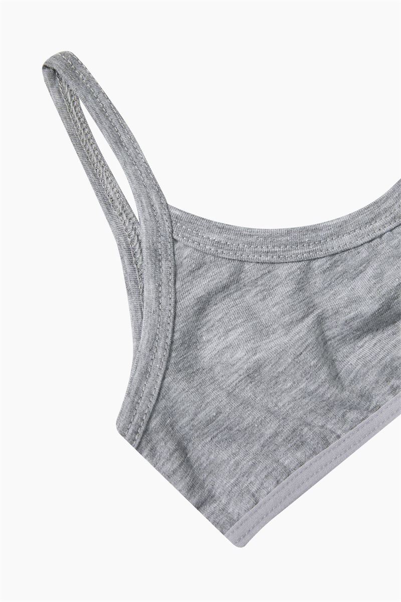 BROSS GIRLS LYCRA BUSTIER GRAY MELANGE