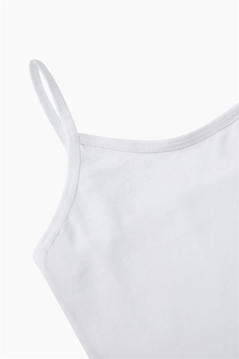 BROSS GIRLS LYCRA THIN-STRAP UNDERBODY WHITE