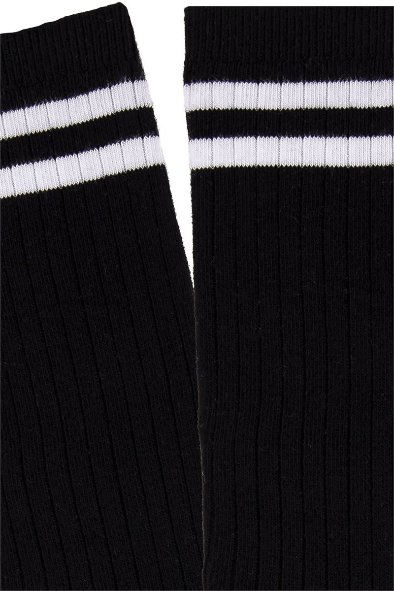 BROSS RINGED DERBY GIRLS  KNEE HIGH SOCKS BLACK