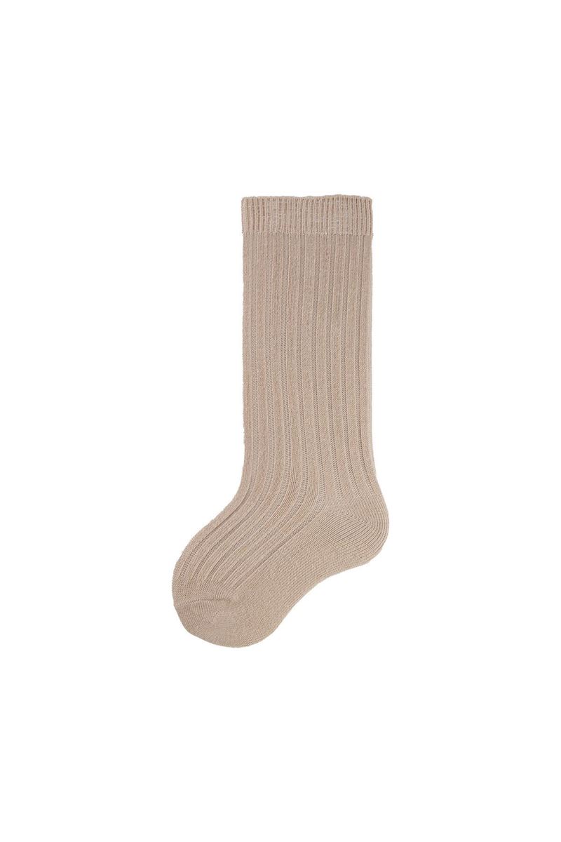 BROSS BABY GIRLS' DERBY KNEE HIGH SOCKS BEIGE