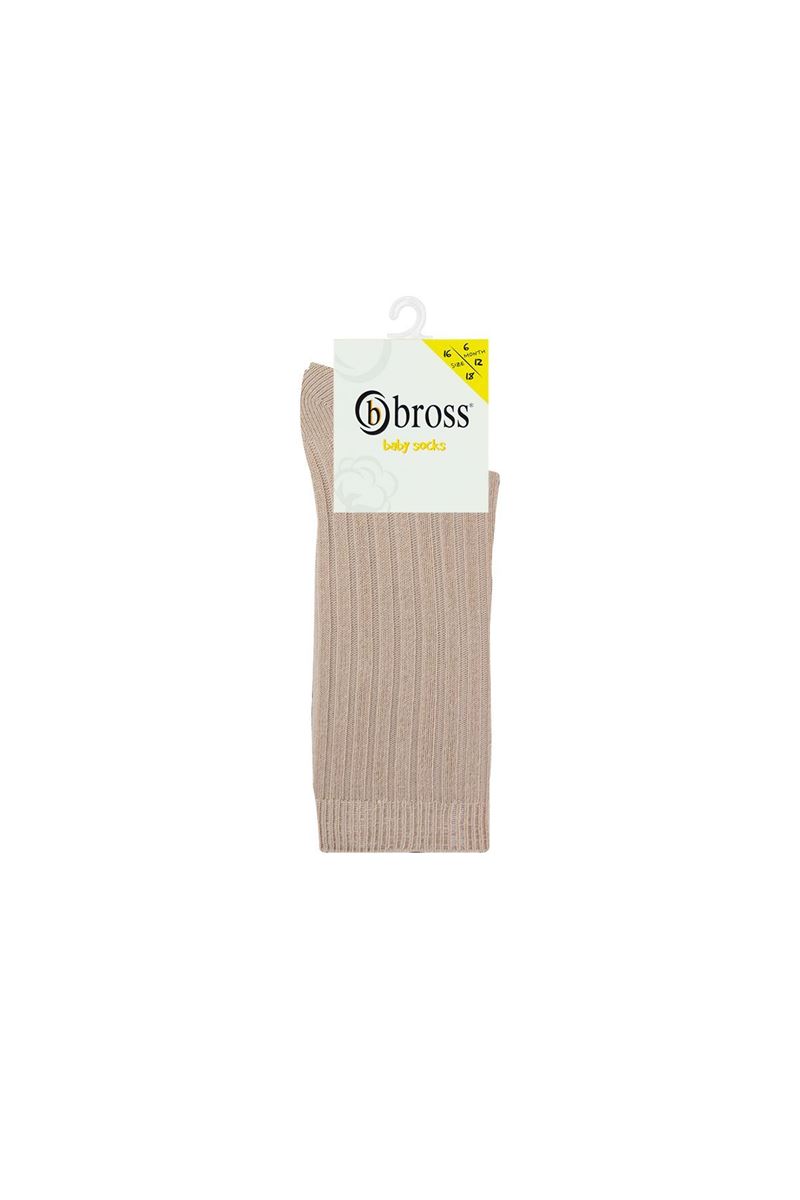 BROSS BABY GIRLS' DERBY KNEE HIGH SOCKS BEIGE