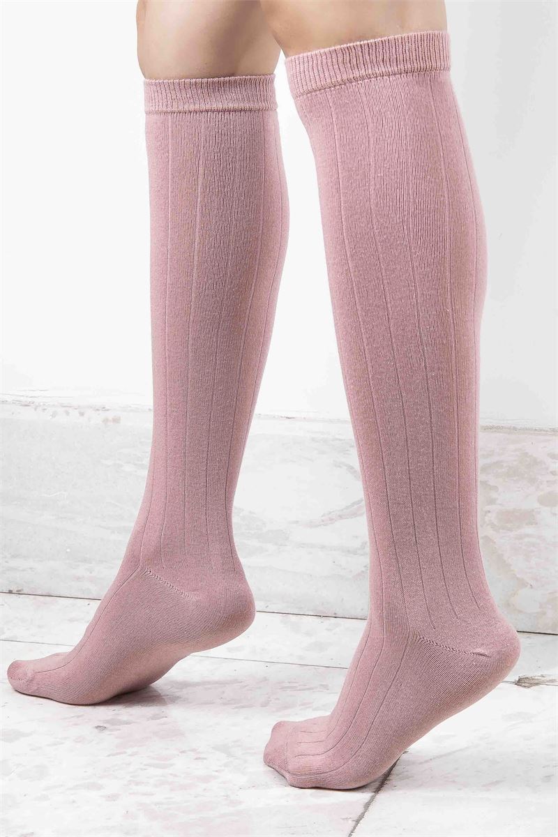 BROSS WOMEN KNEE-HIGH SOCKS POWDER