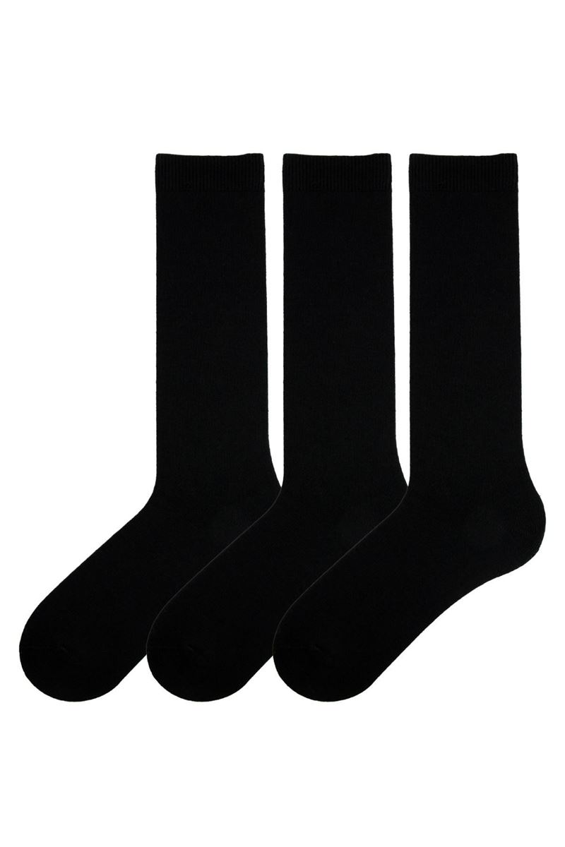 BROSS SIMPLE GIRLS  KNEE-HIGH SOCKS BLACK