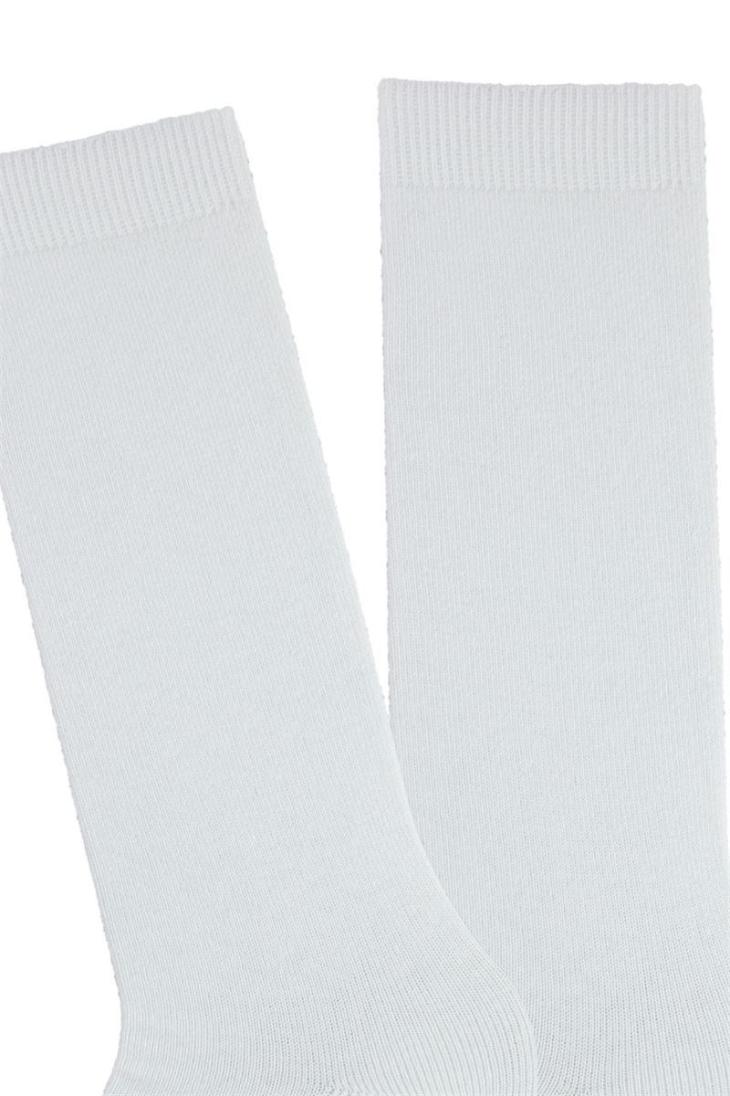 BROSS SIMPLE GIRLS  KNEE-HIGH SOCKS WHITE