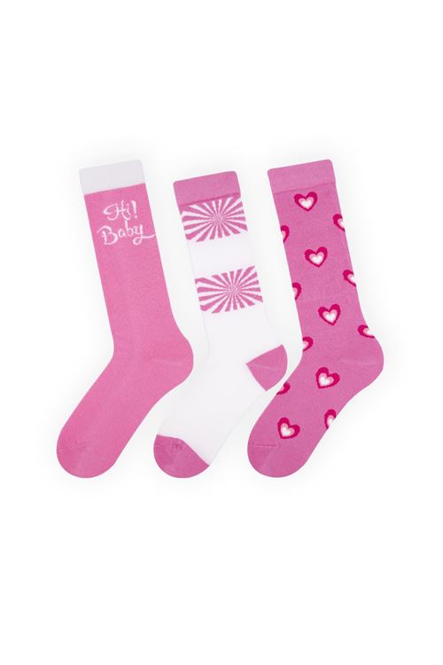 Girls' Pink Knee-High Socks 12